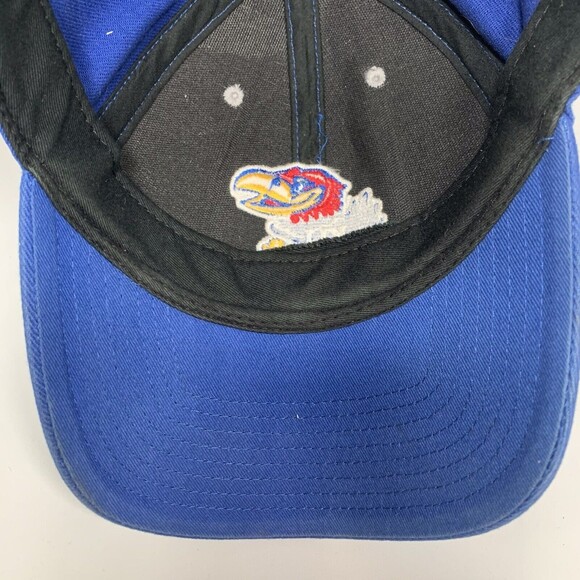 Kansas Jayhawks Fan Favorite Adjustable Hat Blue Gray - Picture 7 of 11